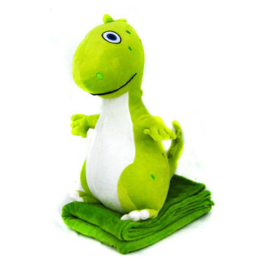 Динозавр с пледом / Мягкая игрушка с пледом