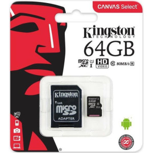 Карта Памяти 64GB MicroSD  Kingston