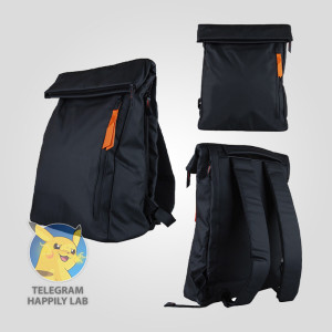 Рюкзак OPP P1 Black (Черный, внутри оранжевая подкладка...